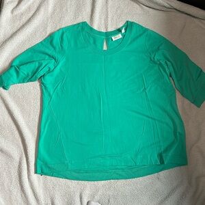 Denim & co size 2X quarter sleeve top